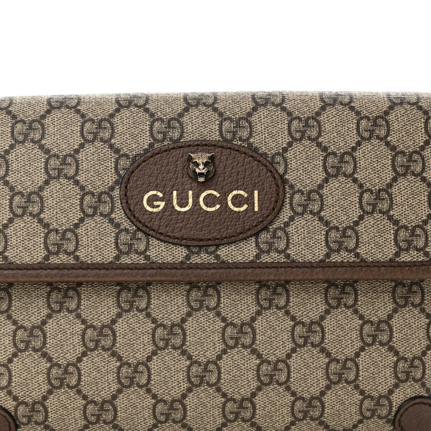 GG Supreme Monogram Neo Vintage Web Belt Bag Brown