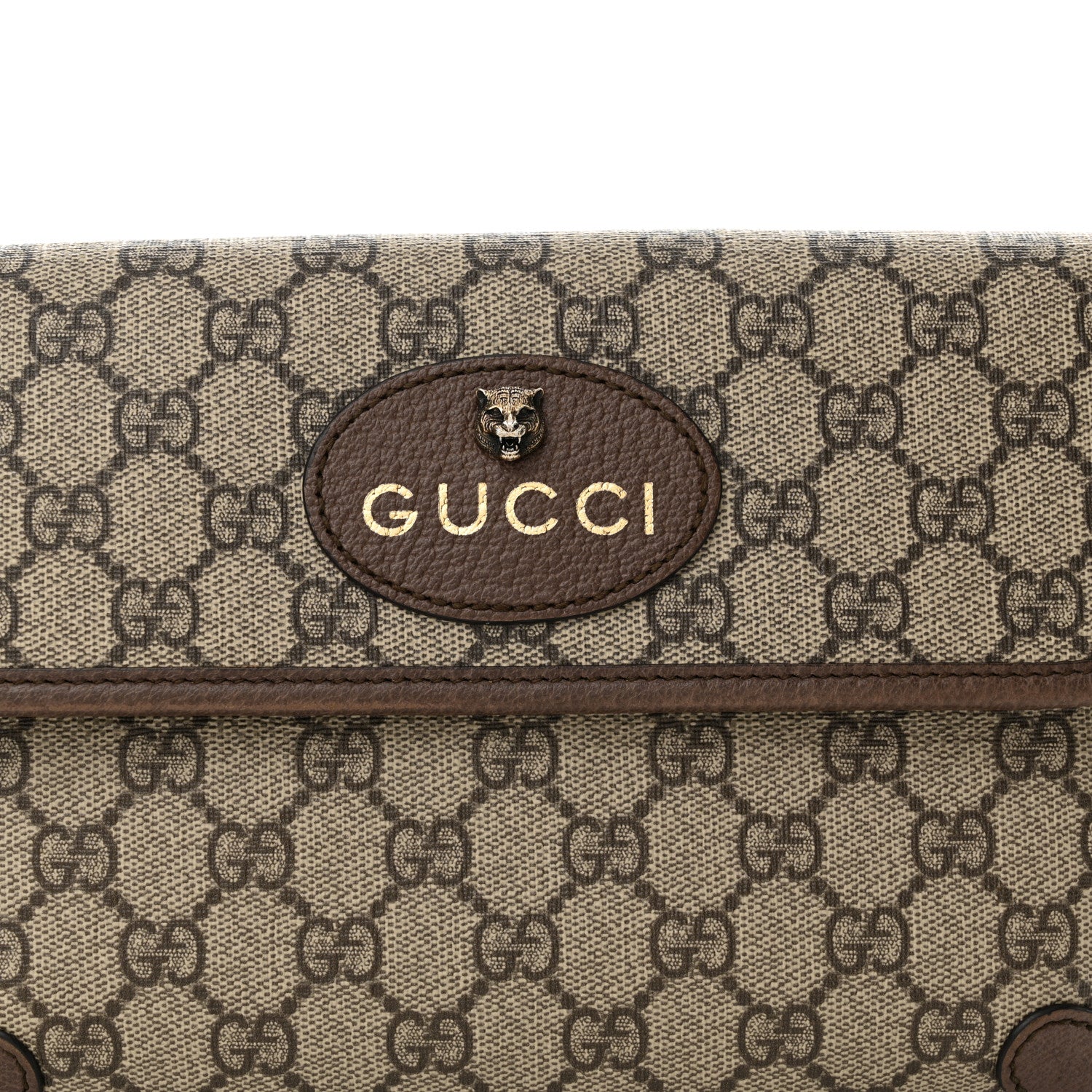 Gucci GG Supreme Monogram Neo Vintage Web Belt Bag Brown 8 of 14