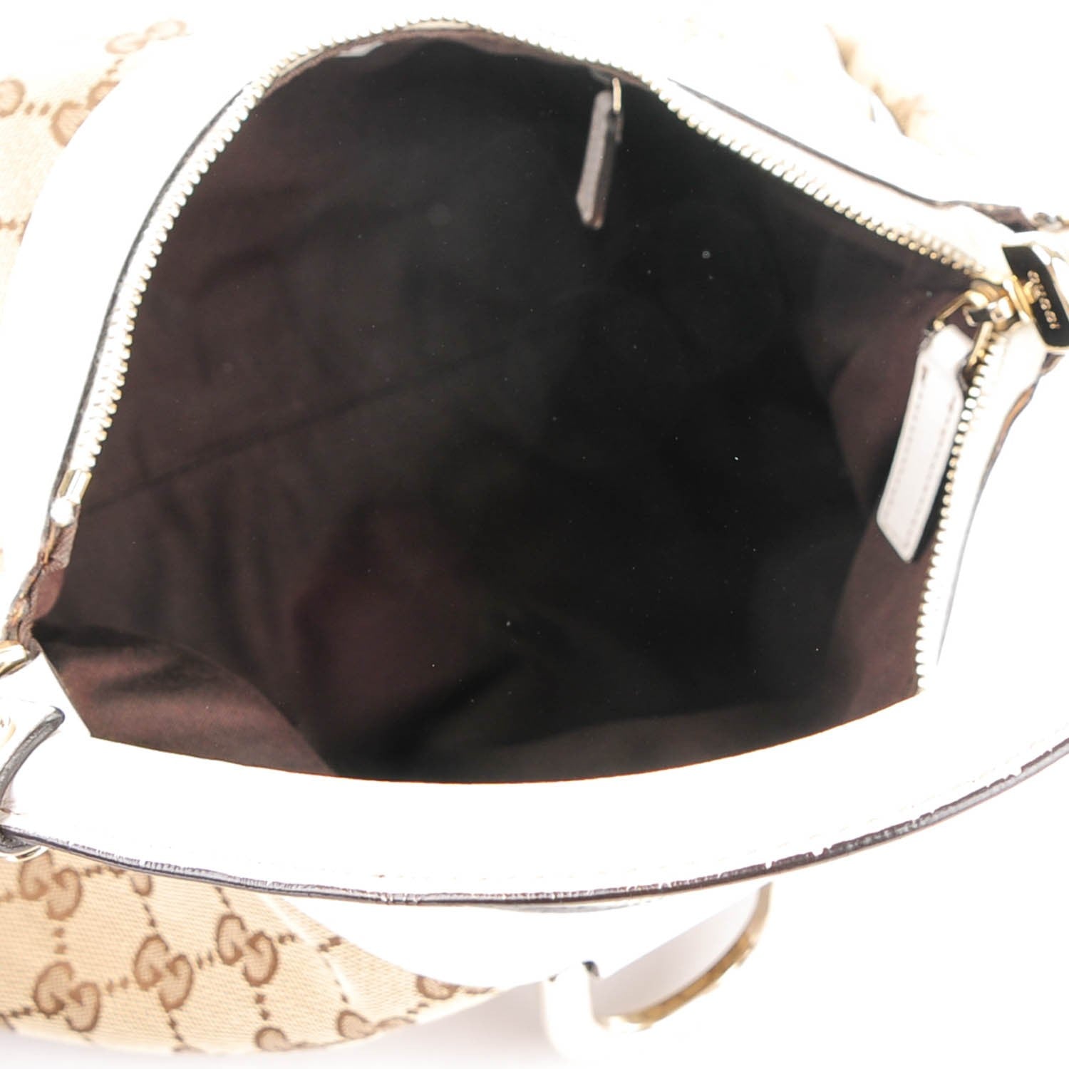 Gucci Monogram Medium D Gold Hobo White 5 of 7