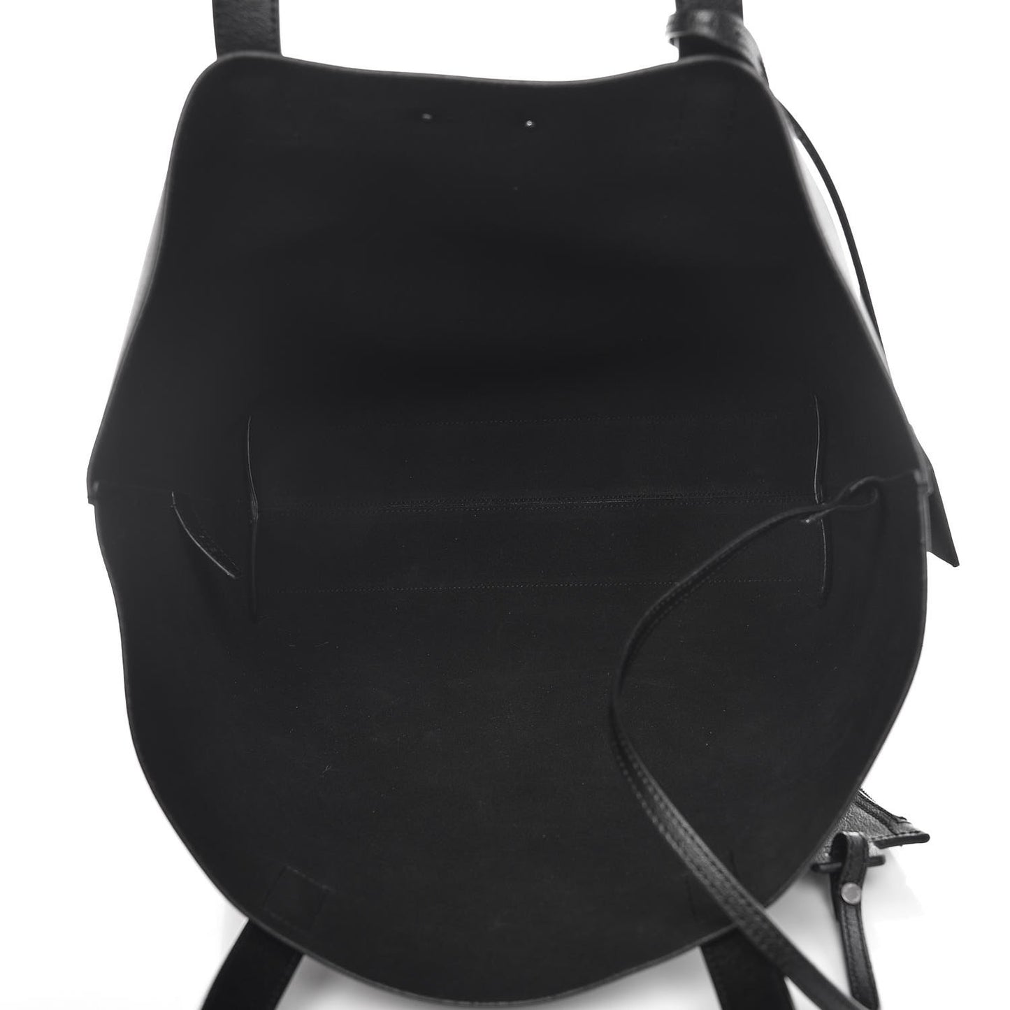 Calfskin Heart Shopping Tote Black