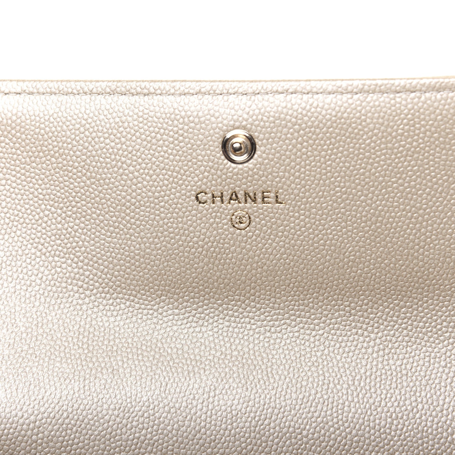 Chanel Metallic Caviar Quilted Large Boy Gusset Flap Wallet Gold 6 of 9