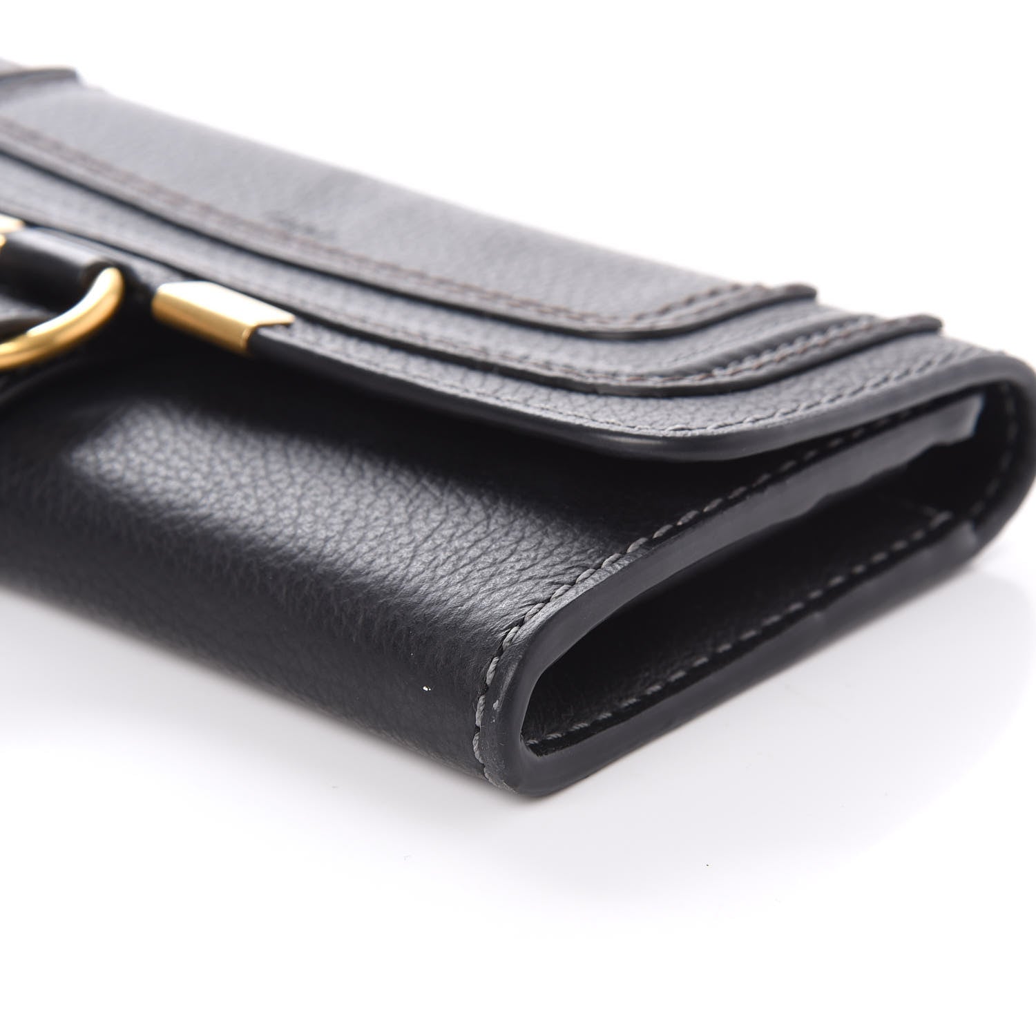 Chloe Calfskin Marcie Continental Flap Wallet Black 7 of 10