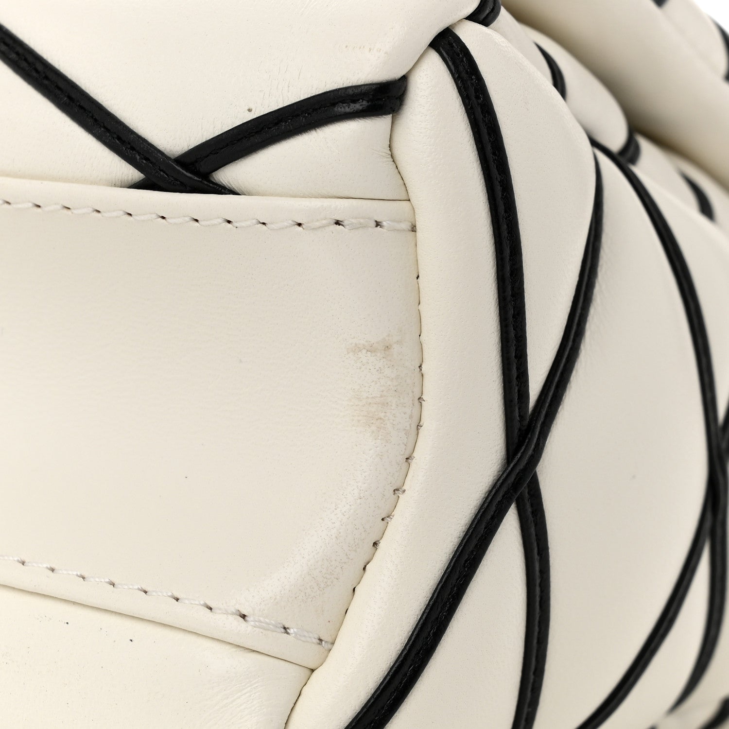 Louis Vuitton Lambskin Malletage Top Handle GO-14MM White Black 11 of 12