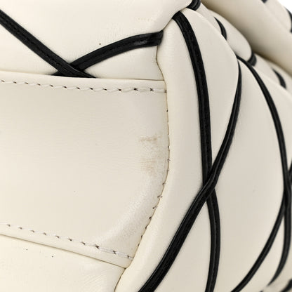 Louis Vuitton Lambskin Malletage Top Handle GO-14MM White Black 11 of 12