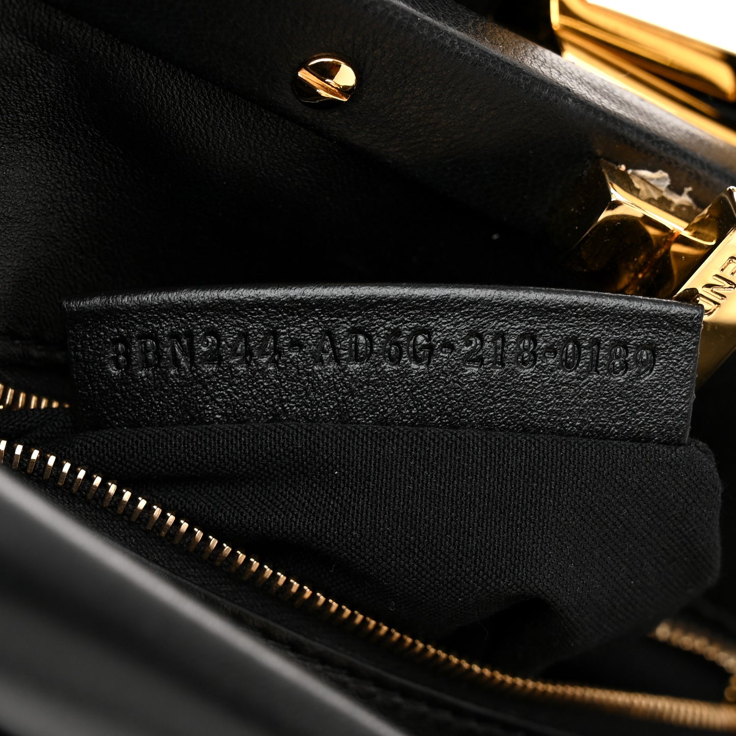 Nappa Stacked Bar Mini Peekaboo Iconic Satchel Black