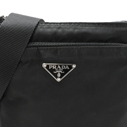 Prada Nylon Small Flat Messenger Bag Black 8 of 10