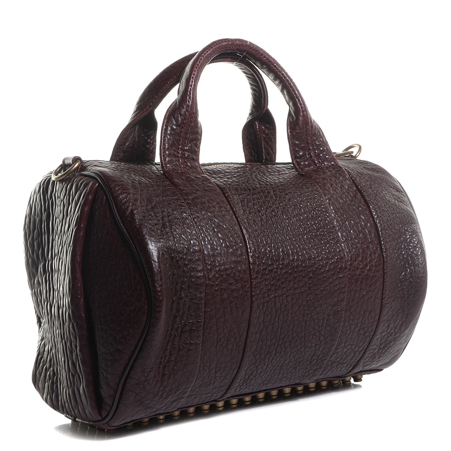 Alexander Wang Pebbled Lambskin Rocco Beet Antique Brass Hardware 3 of 7