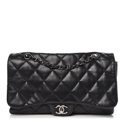 Chanel Lambskin Quilted Maxi 3 Flap Black 1 of 10