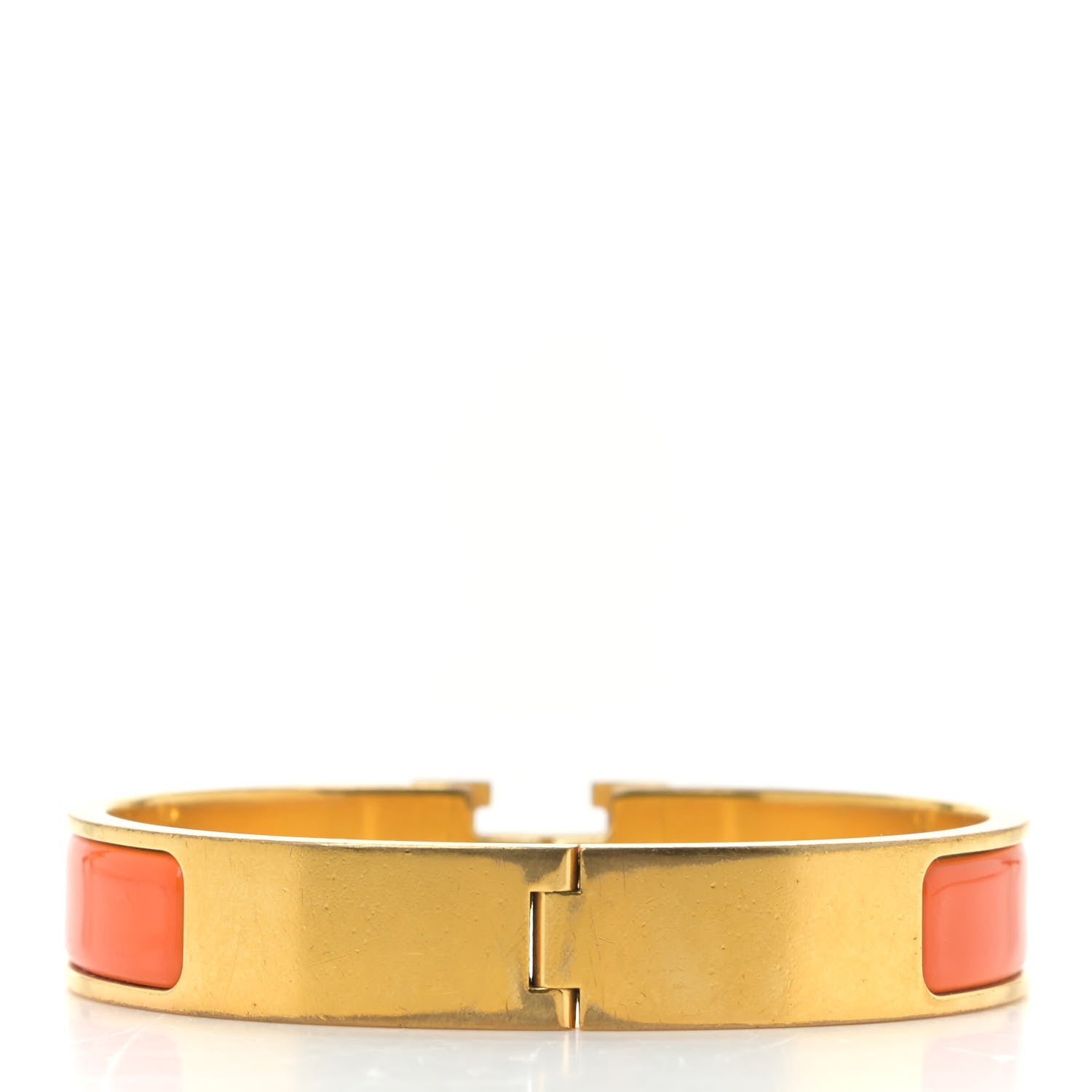 Hermes Enamel Narrow Clic Clac H Bracelet GM Orange 3 of 8