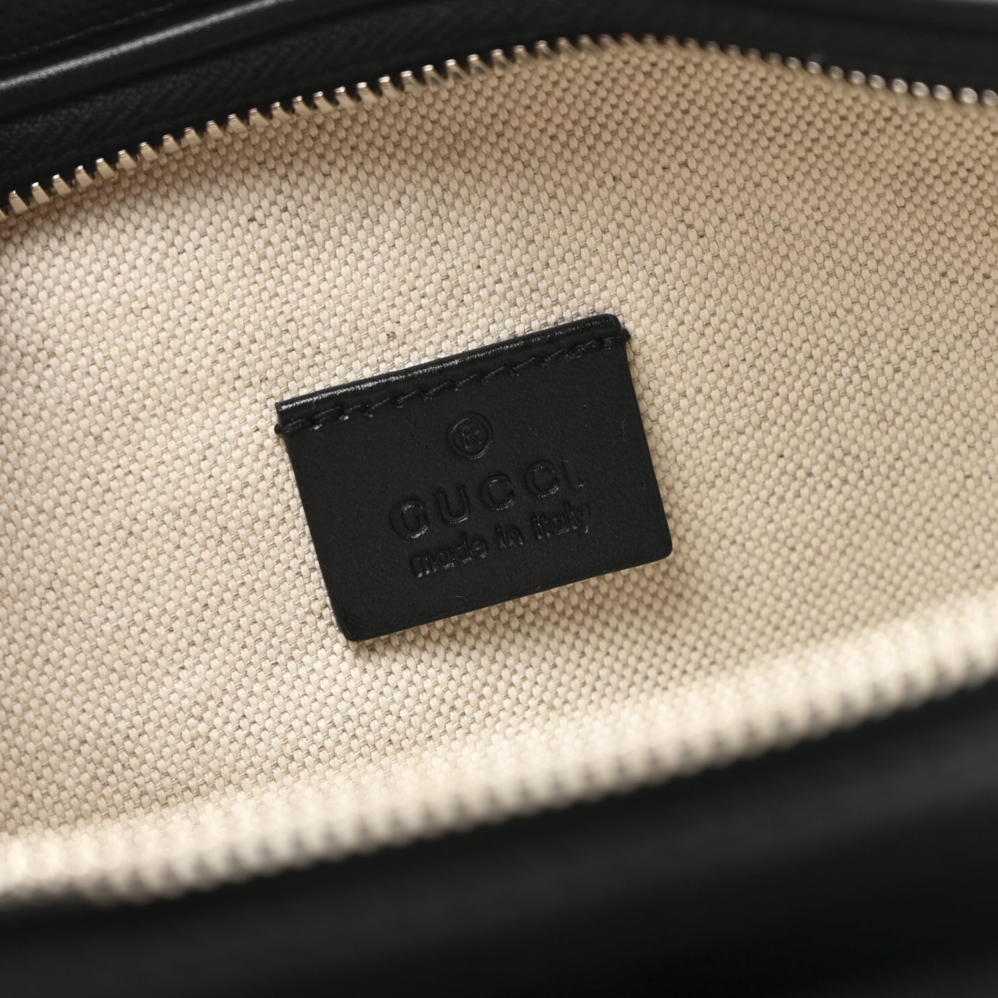 Calfskin GG Tennis Embossed Pocket Belt Bag Black