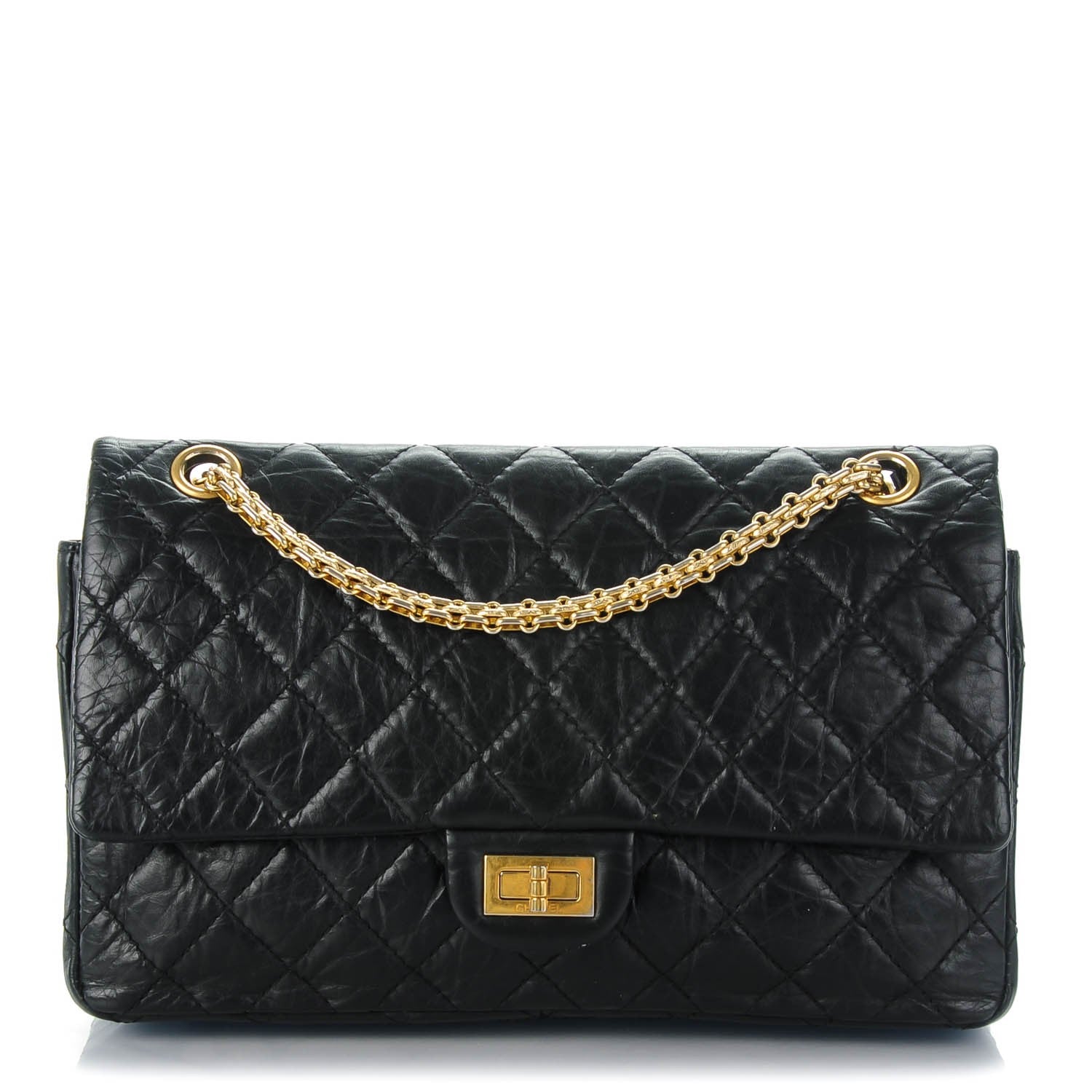 Chanel Aged Calfskin Quilted 2.55 Reissue 226 Flap Black 1 of 9