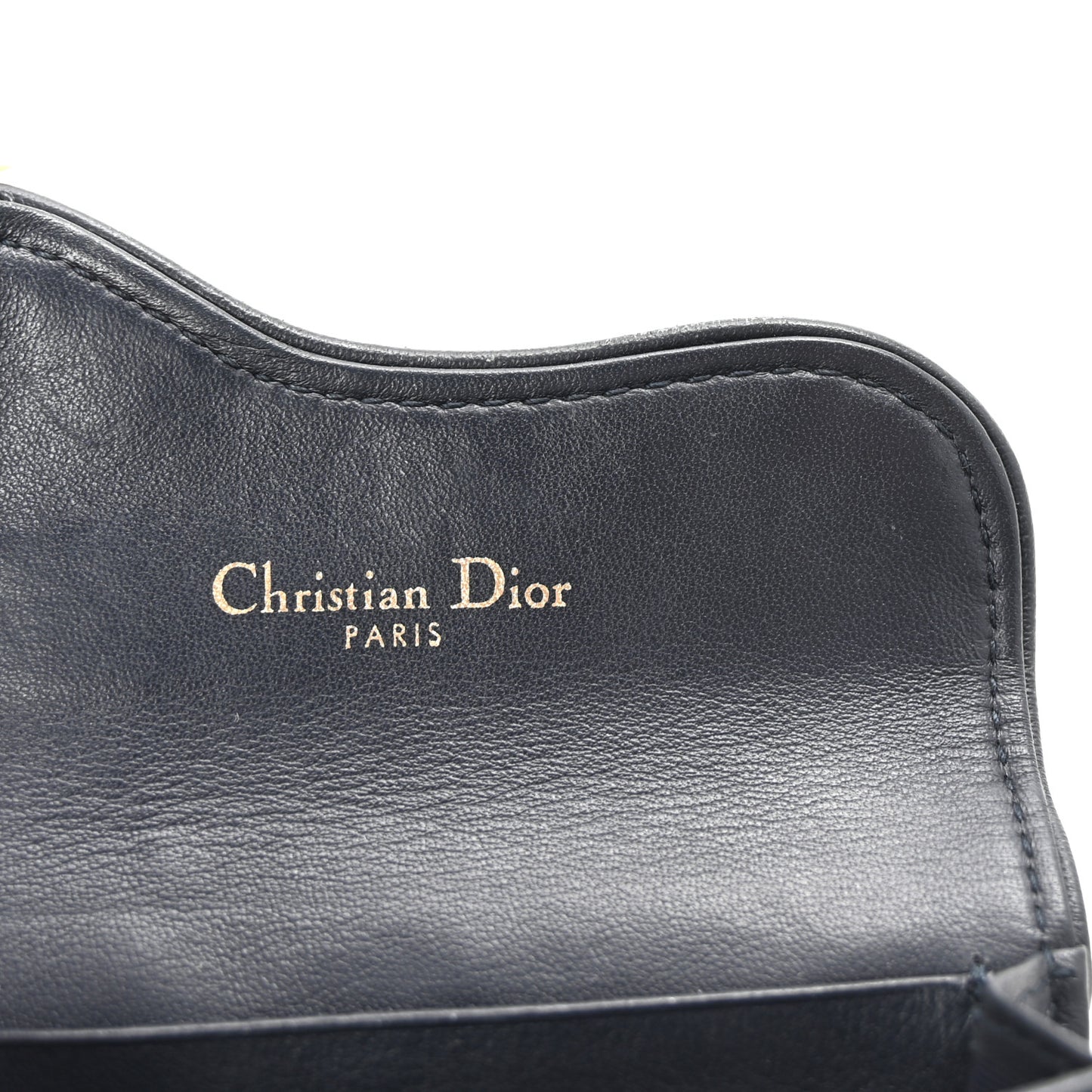 Oblique Saddle Card Holder Blue
