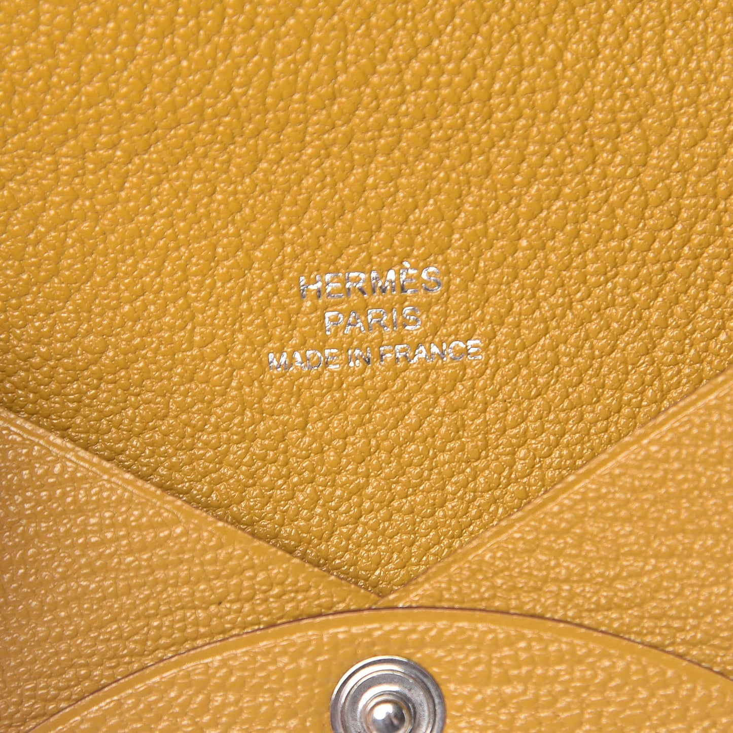 Chevre Mysore Calvi Card Case Jaune Ambre