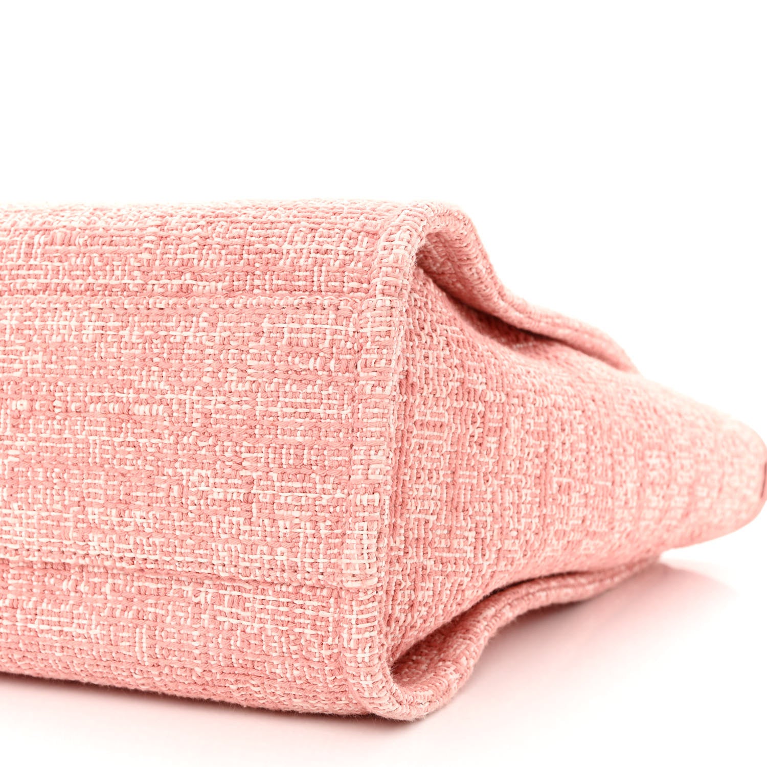 Chanel Straw Lurex Small Deauville Tote Pink 9 of 9