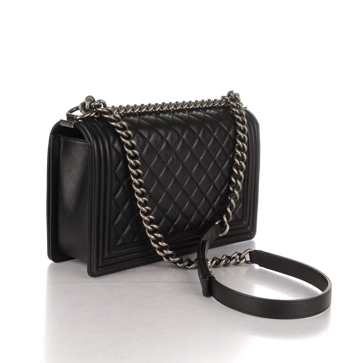Chanel Calfskin Quilted New Medium Boy Flap Black 3 of 7