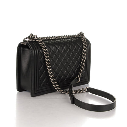 Chanel Calfskin Quilted New Medium Boy Flap Black 3 of 7