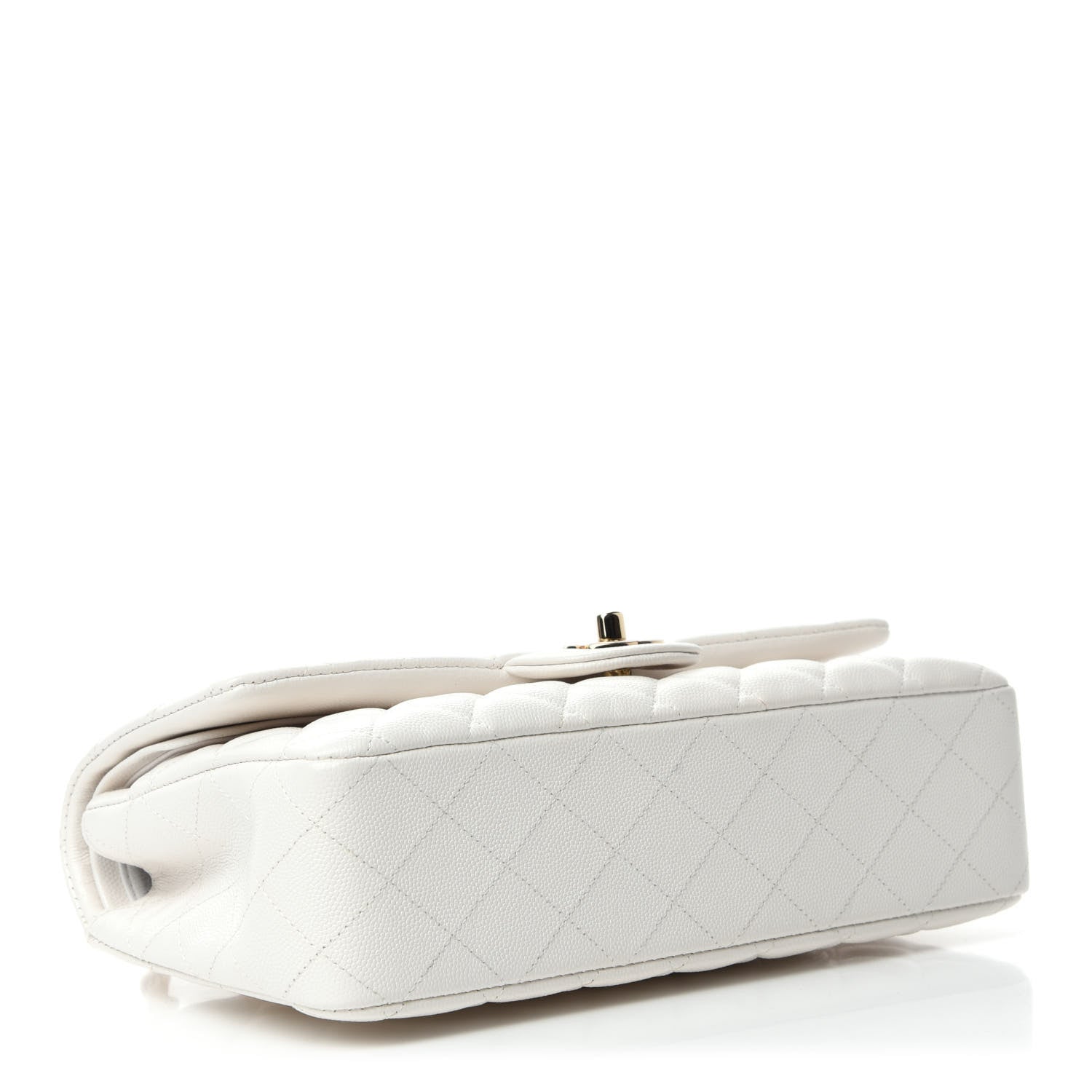 Chanel Caviar Quilted Medium Double Flap White 4 of 10
