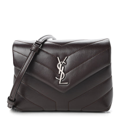 Saint Laurent Calfskin Y Quilted Monogram Toy Loulou Monogram Crossbody Bag Black Tulipe 1 of 10