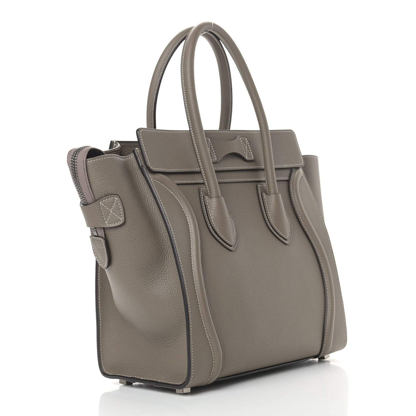 Drummed Calfskin Micro Luggage Souris