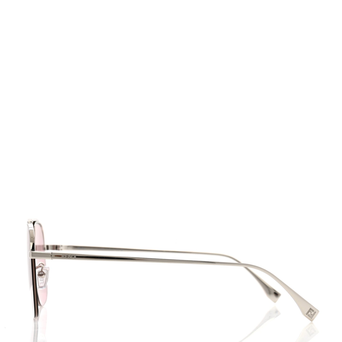 Metal Aviator Sunglasses FF40005U Silver Rose