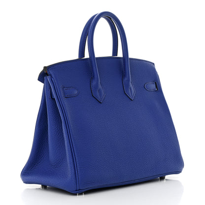 Hermes Togo Verso Birkin 25 Bleu Royal Capucine 4 of 18