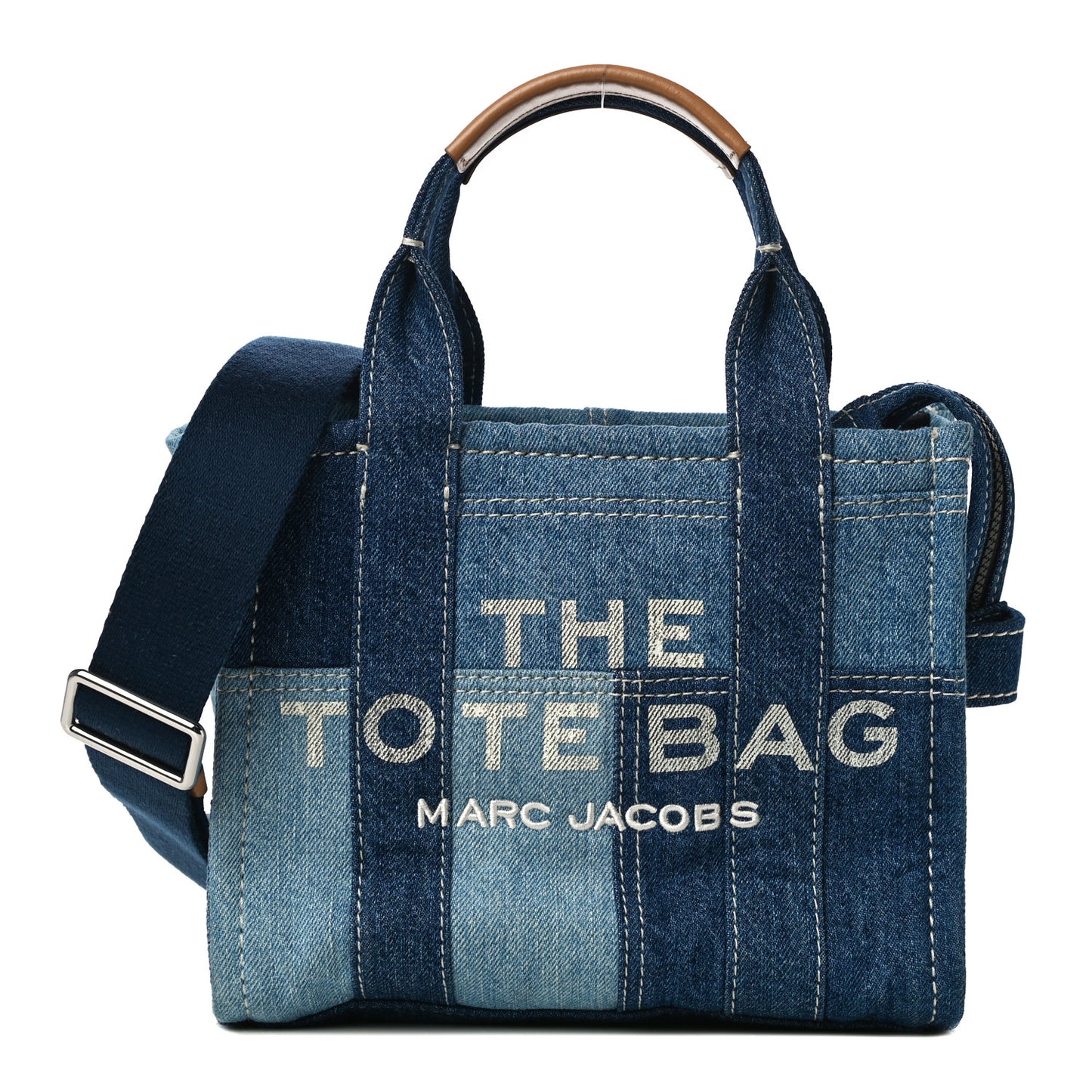 Denim Canvas Small Tote Bag Blue