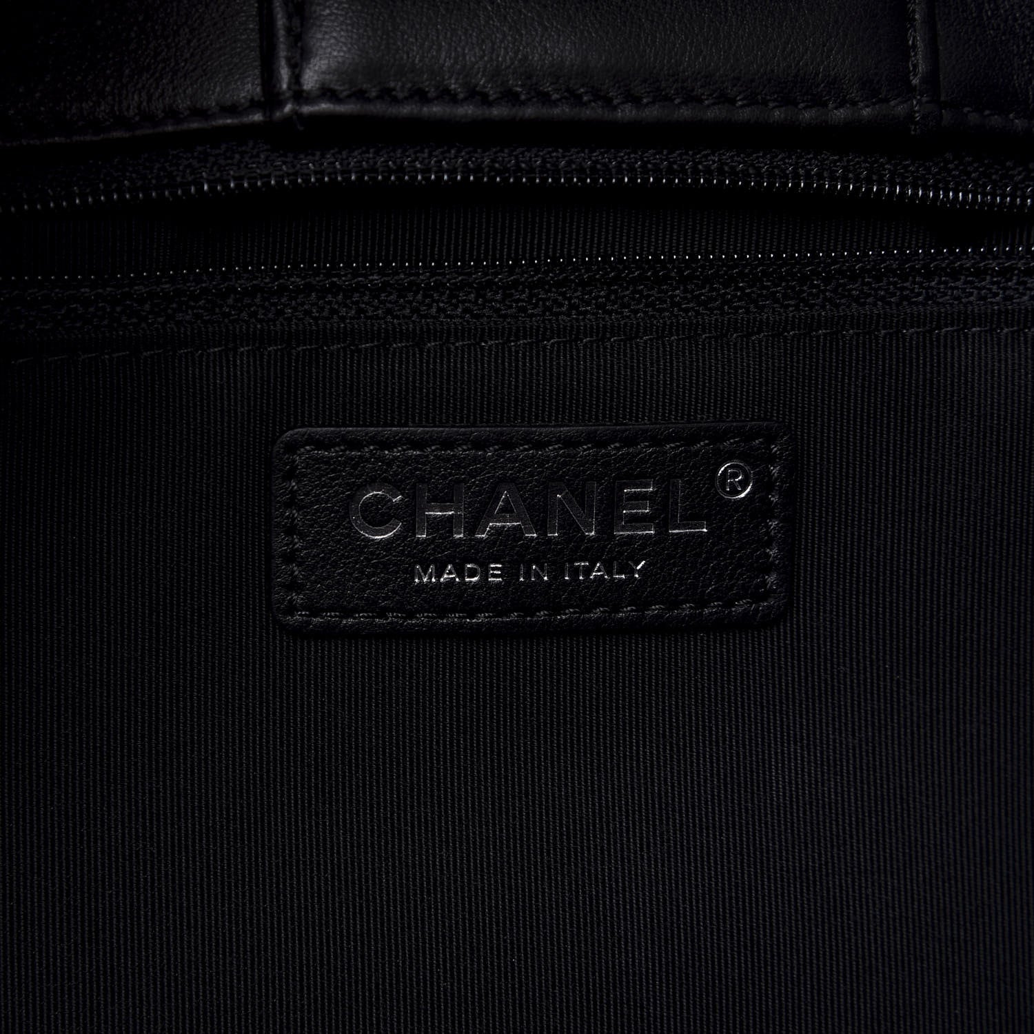 Chanel Calfskin Quilted Large CC Shopping Tote Black 8 of 11