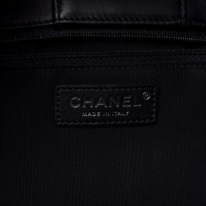 Chanel Calfskin Quilted Large CC Shopping Tote Black 8 of 11