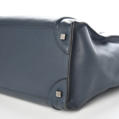 Celine Drummed Calfskin Mini Luggage Blue 9 of 10