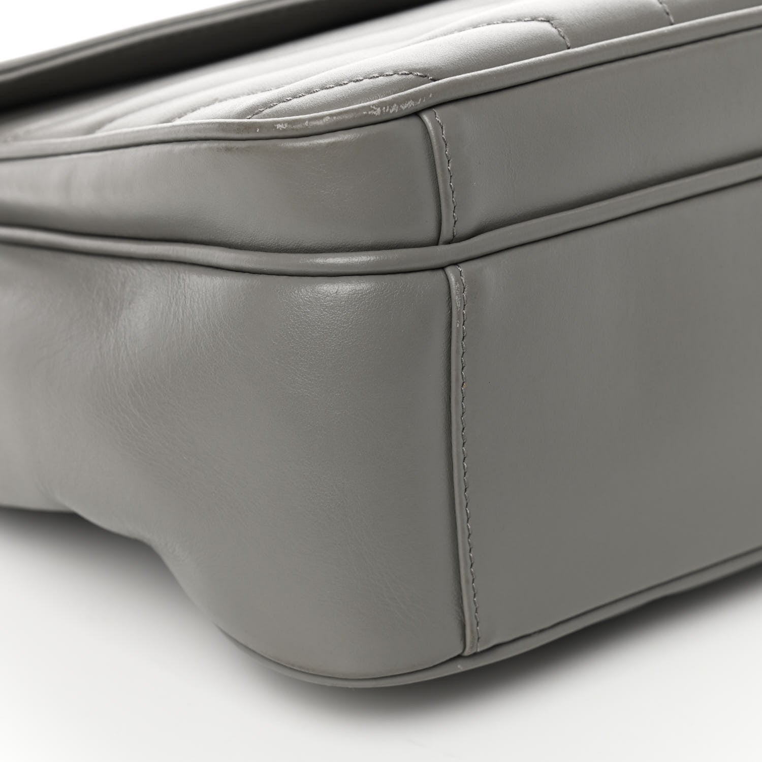 Saint Laurent Calfskin Y Quilted Monogram Loulou Shoulder Bag Pearl Grey 8 of 12