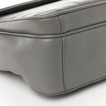 Saint Laurent Calfskin Y Quilted Monogram Loulou Shoulder Bag Pearl Grey 8 of 12