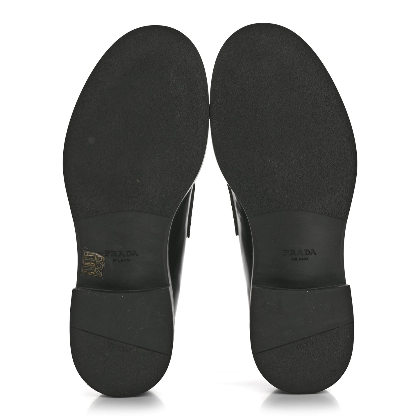 Spazzolato Metal Triangle Logo Mens 35mm Loafers 10 Black