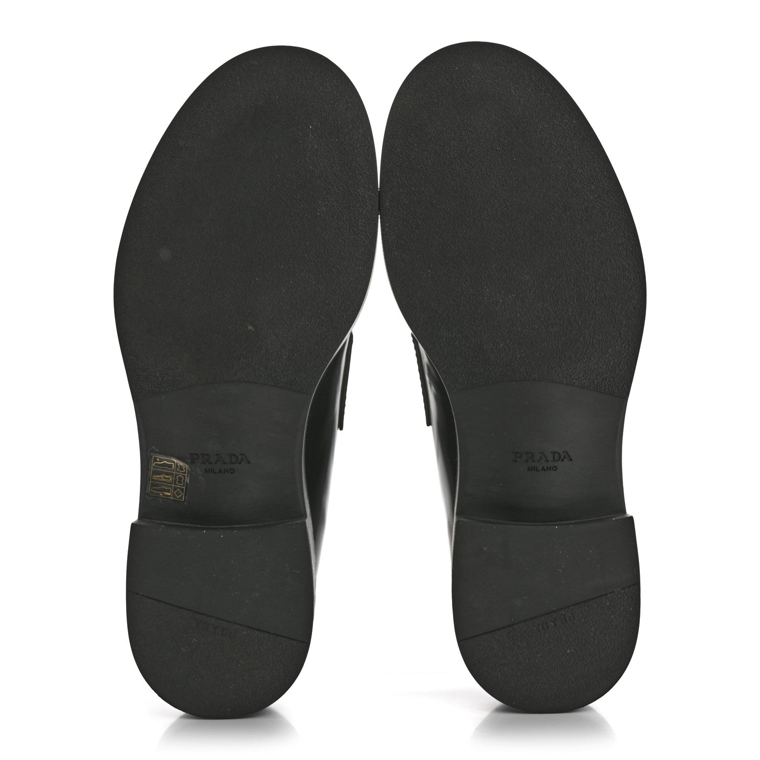 Prada Spazzolato Metal Triangle Logo Mens 35mm Loafers 10 Black 6 of 12