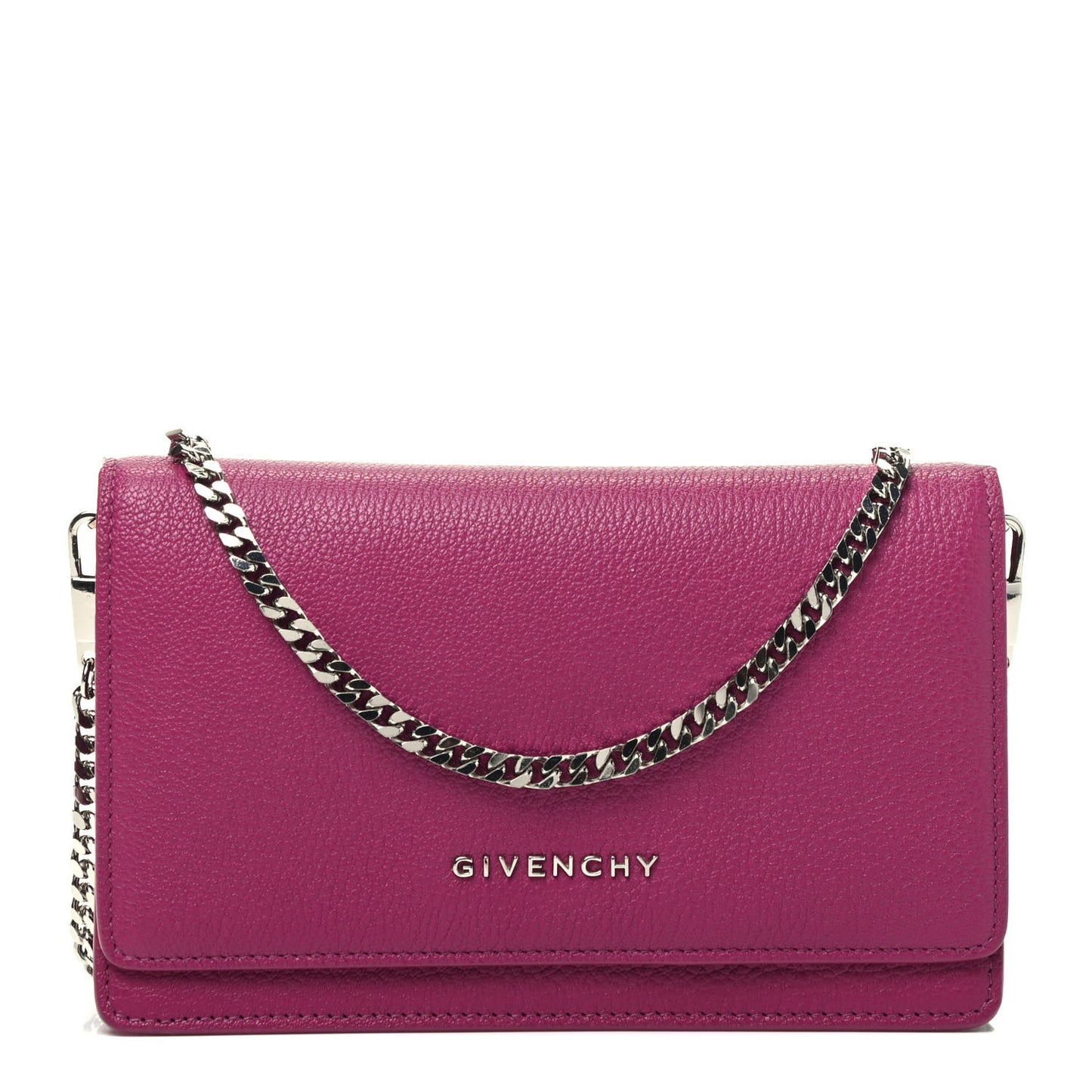 Sugar Goatskin Pandora Chain Wallet Orchid Purple