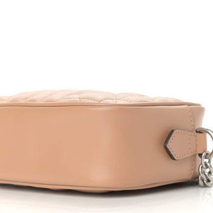 Gucci Calfskin Matelasse Aria Mini GG Marmont Chain Shoulder Bag Camelia 10 of 10