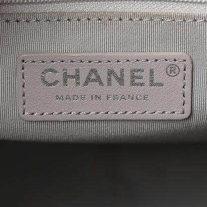 Chanel Calfskin Quilted Ultra Pocket Shopping Tote Grey 6 of 10