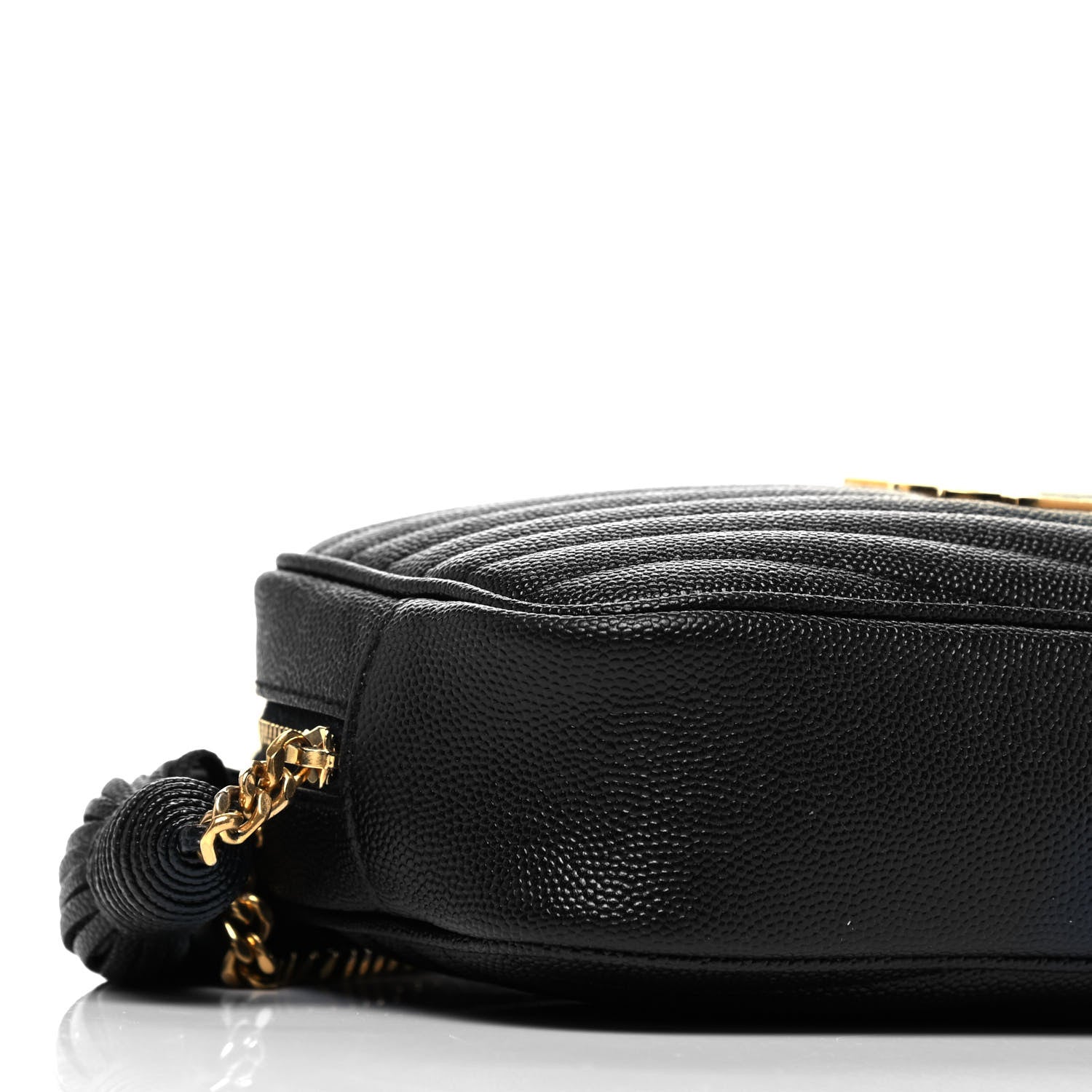 Saint Laurent Grain De Poudre Matelasse Monogram Mini Lou Camera Bag Black 5 of 9