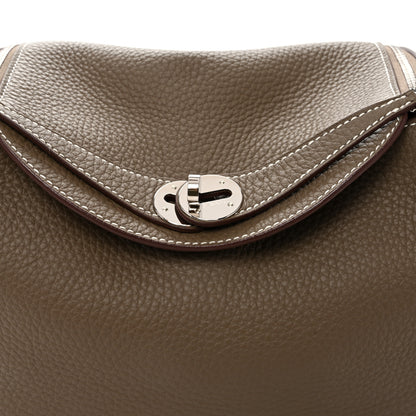 Hermes Taurillon Clemence Lindy 26 Etoupe 8 of 10