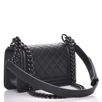 Chanel Calfskin Quilted Small Boy Flap So Black 4 of 9