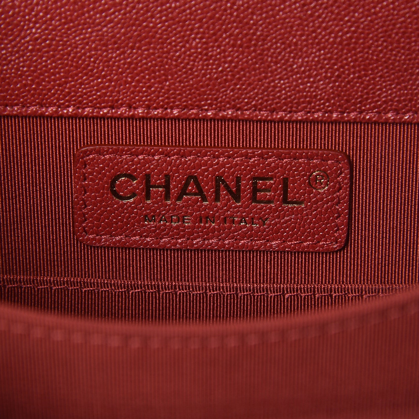 Caviar Quilted North South Boy Flap Red