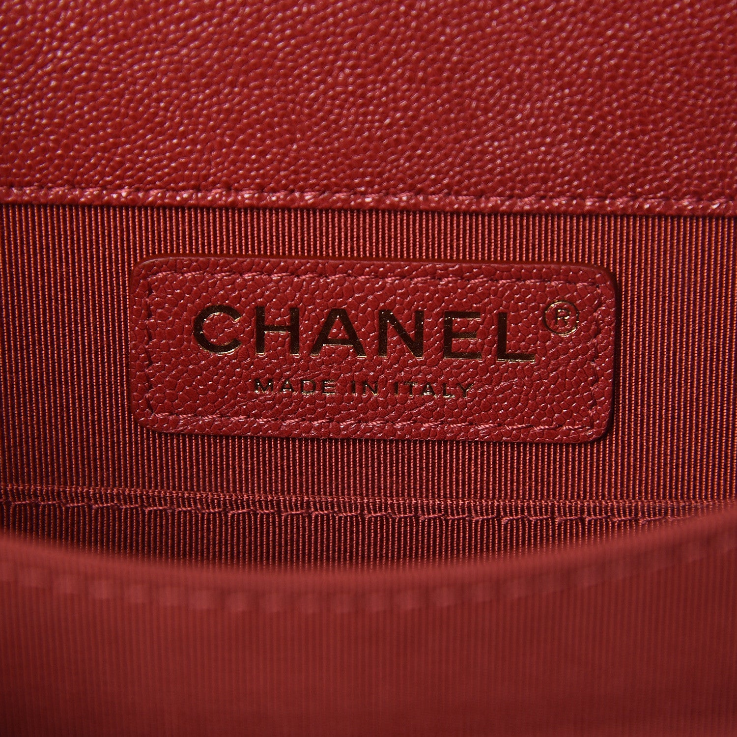 Chanel Caviar Quilted North South Boy Flap Red 6 of 10