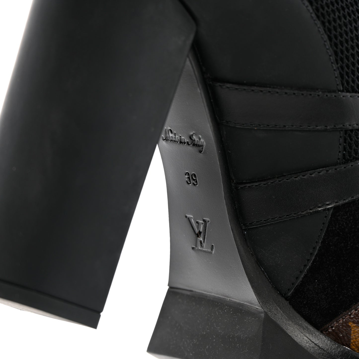 Suede Calfskin Monogram Star Trail Ankle Boots 39 Black