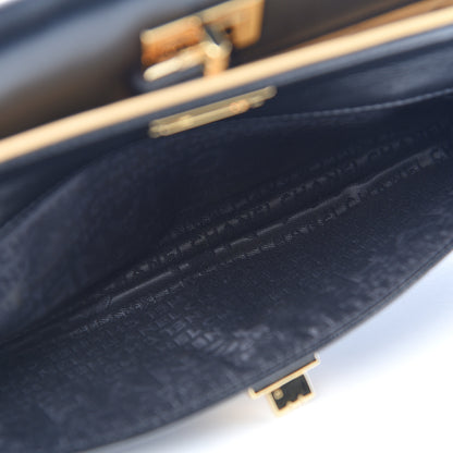 Chanel Lambskin Chocolate Bar Mademoiselle Double Flap Clutch Beige Black 6 of 11