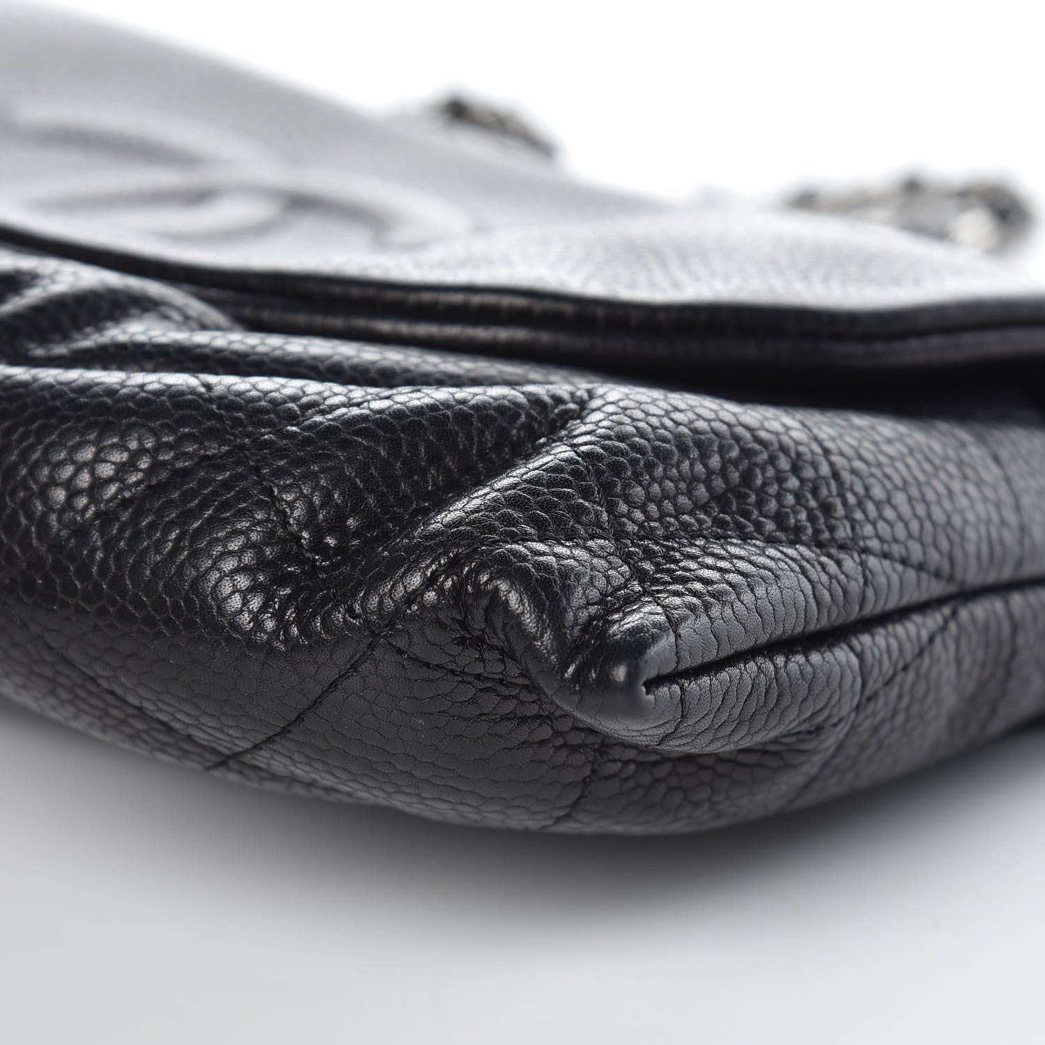 Chanel Caviar Half Moon Wallet On Chain WOC Black 10 of 11