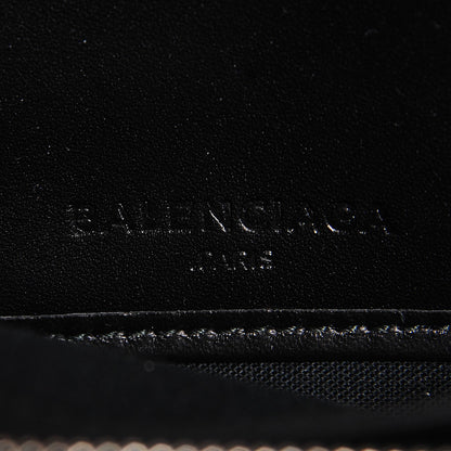 Balenciaga Smooth Calfskin Metallic Patent Giant 12 Silver Hardware Continental Zip Around Wallet Black 8 of 10