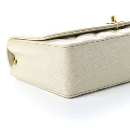 Chanel Caviar Quilted Medium Single Flap White 6 of 11