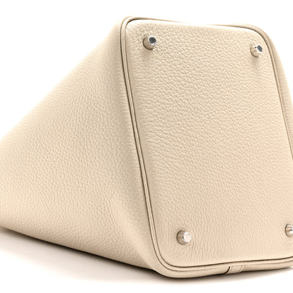Hermes Taurillon Clemence Picotin Lock 22 MM Beton 9 of 11
