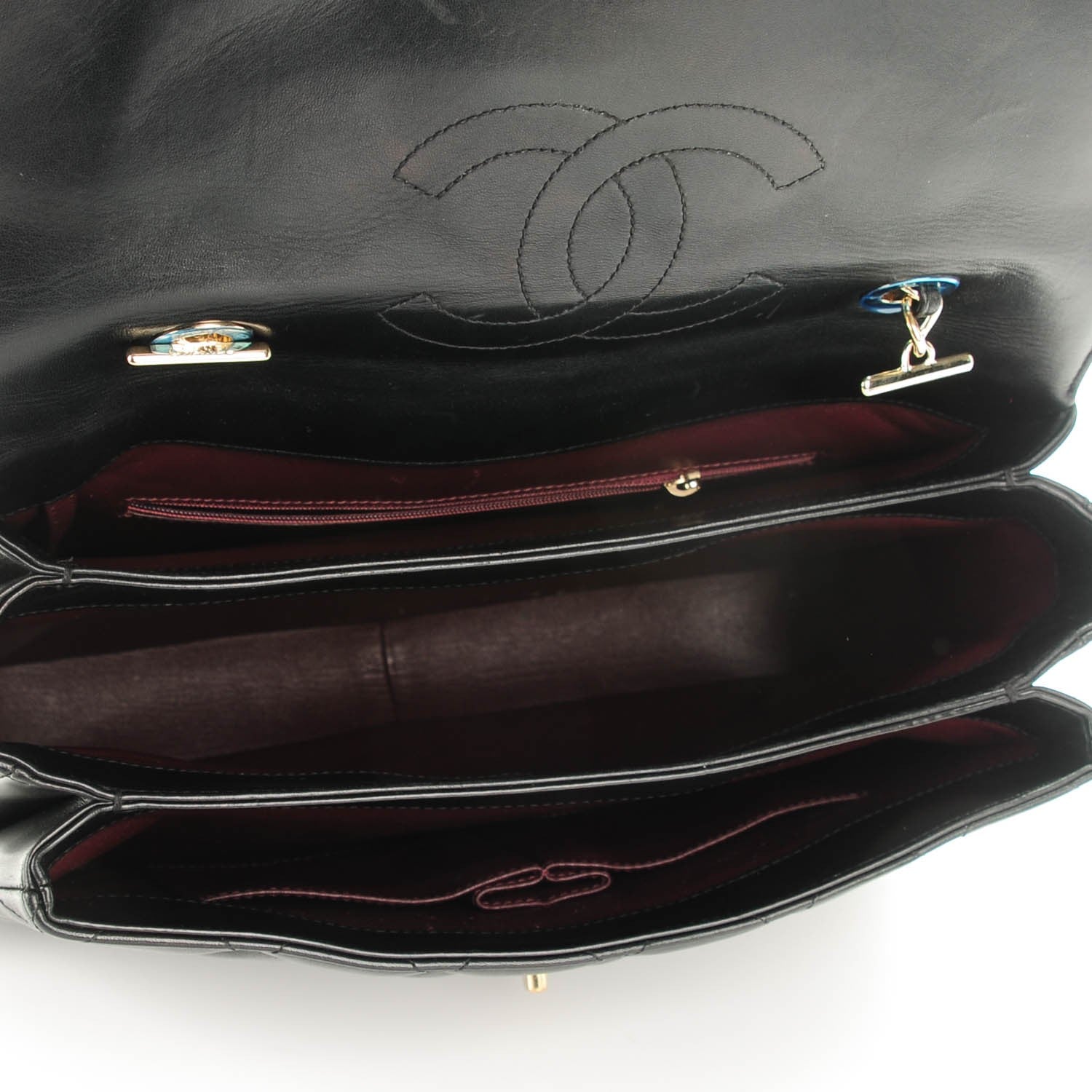 Chanel Lambskin Quilted Large Trendy CC Dual Handle Flap Bag Black 6 of 8