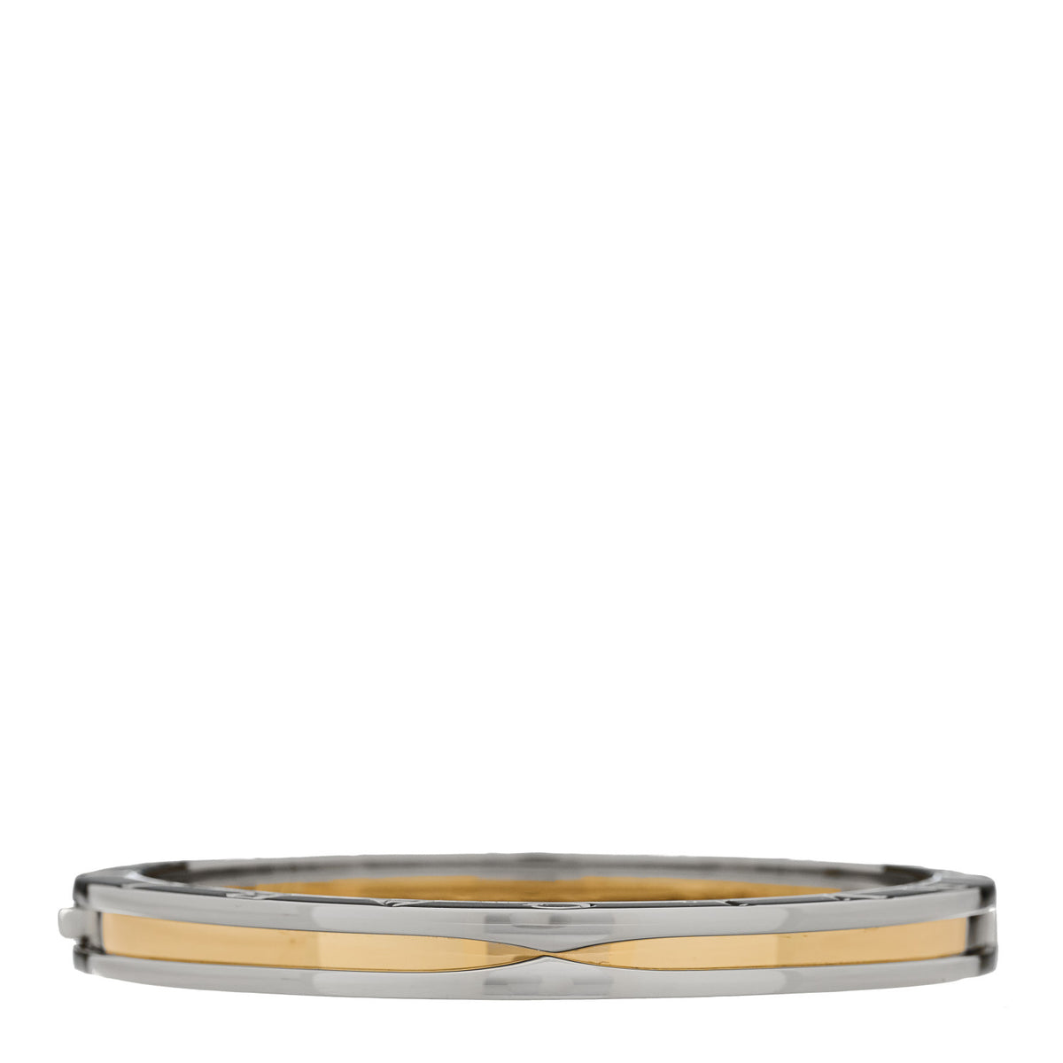 Bulgari 18K Yellow Gold Stainless Steel B.Zero1 Bangle Bracelet 1 of 4