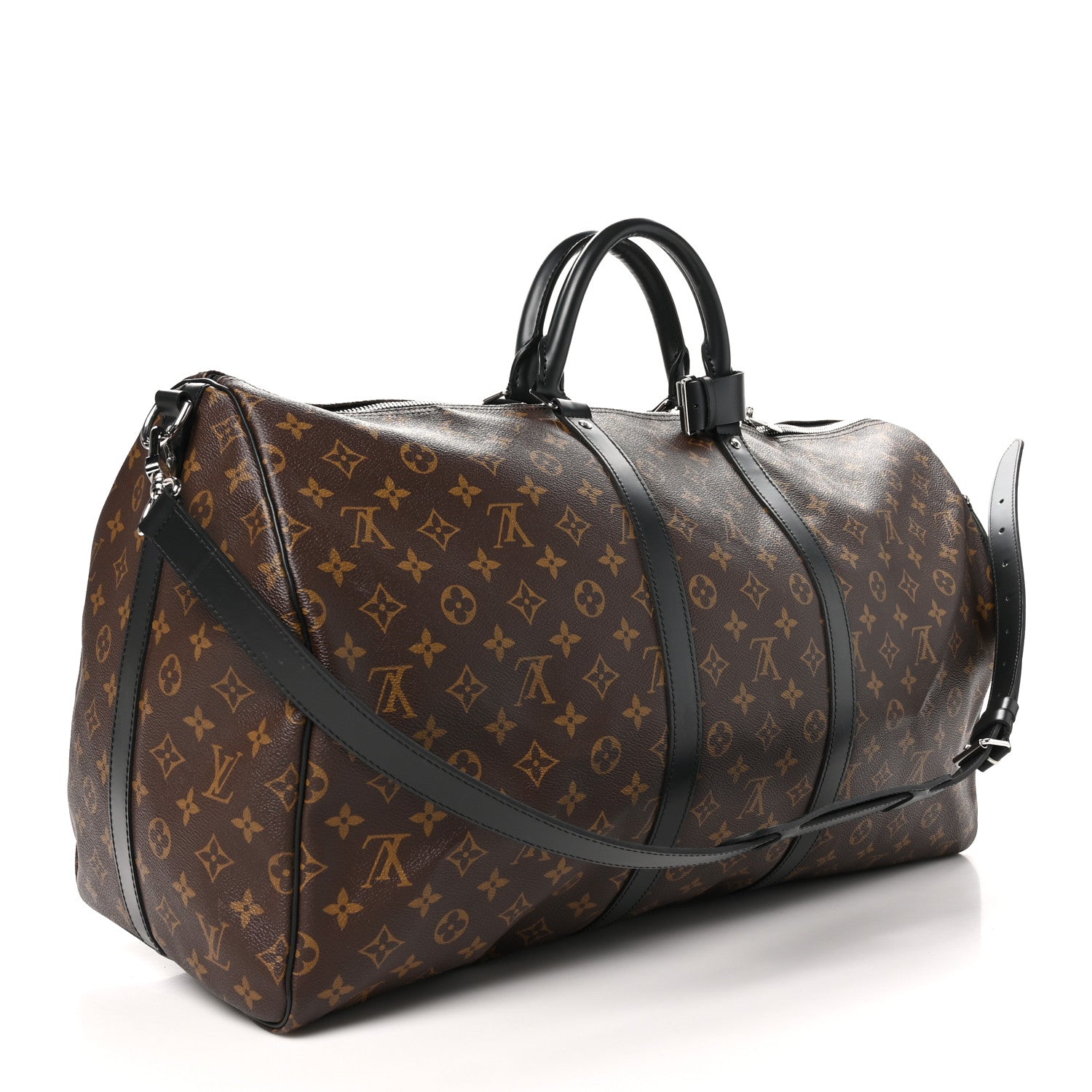 Louis Vuitton Monogram Macassar Keepall Bandouliere 55 2 of 11